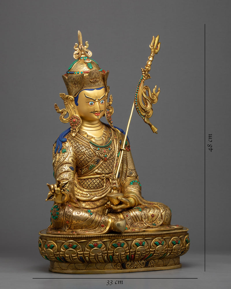 Guru Padmasambhava Statue Art | Tibetan Buddhist Artwork