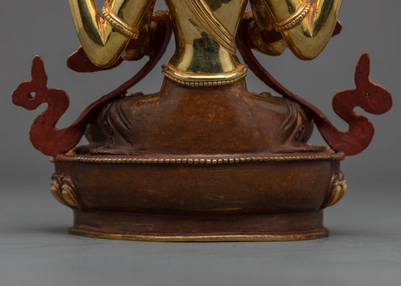 Four Armed Chenrezig Statue Himalayan Statue | Traditional Tibetan Art