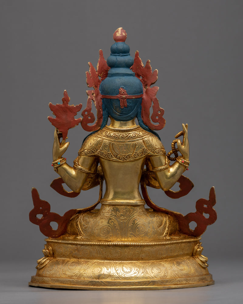 Rare Chenrezig Statue | Buddhist Bodhisattva of Compassion