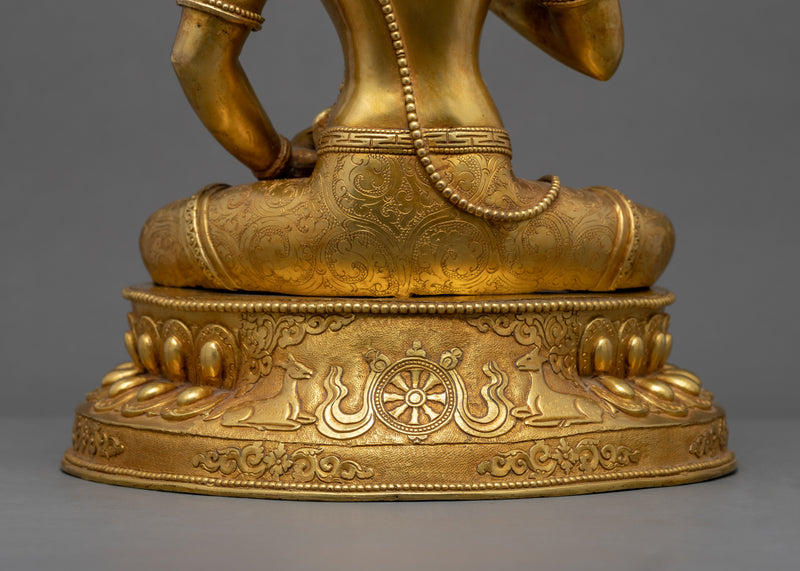 Vajrasattva Mudra Sculpture | Buddhist Deity Figurine For Ritual