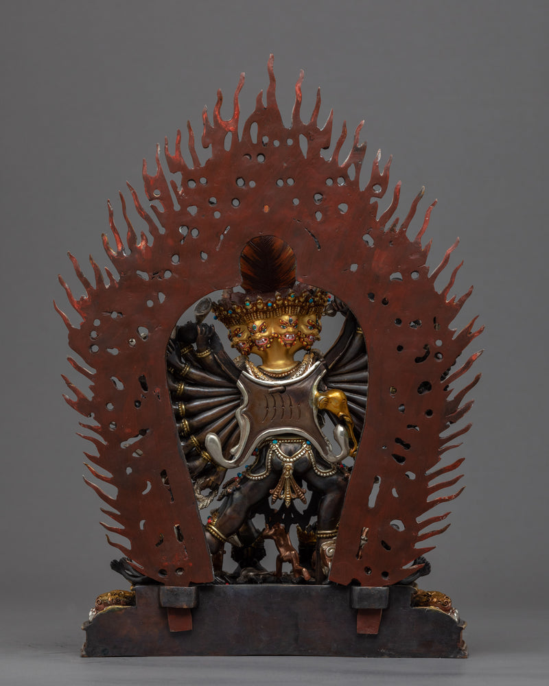 Yamantaka Deity Statue | Gold Plated Himalayan Artwork