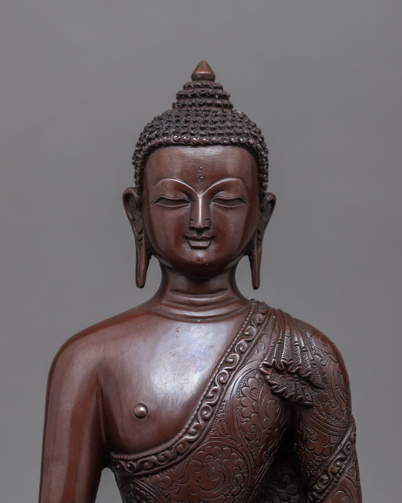 Historical Shakyamuni Buddha Lotus Art | Traditionally Hand Carved Art