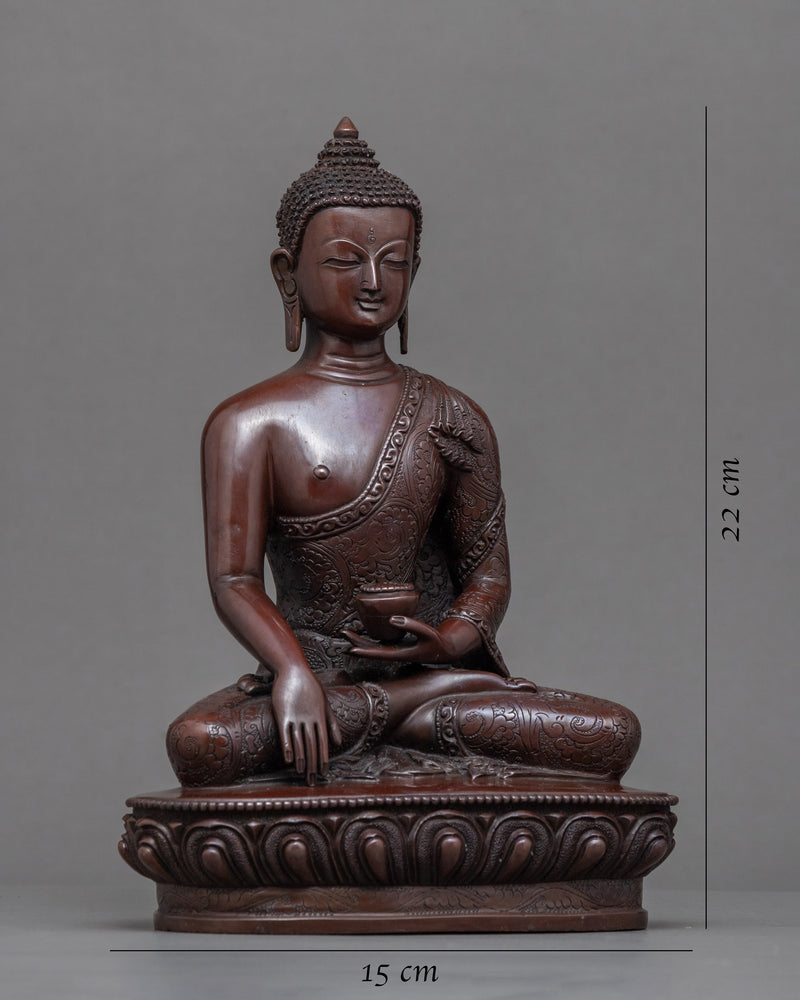 Historical Shakyamuni Buddha Lotus Art | Traditionally Hand Carved Art