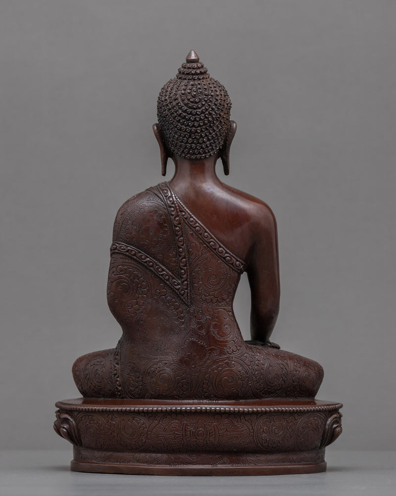 Historical Shakyamuni Buddha Lotus Art | Traditionally Hand Carved Art