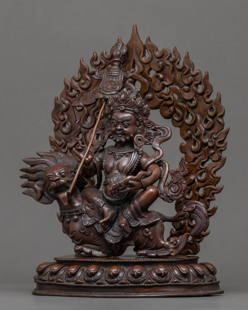 Copper Body Statue For Vaishravana Mantra Practice | Tibetan Namtoshe Practice Statue