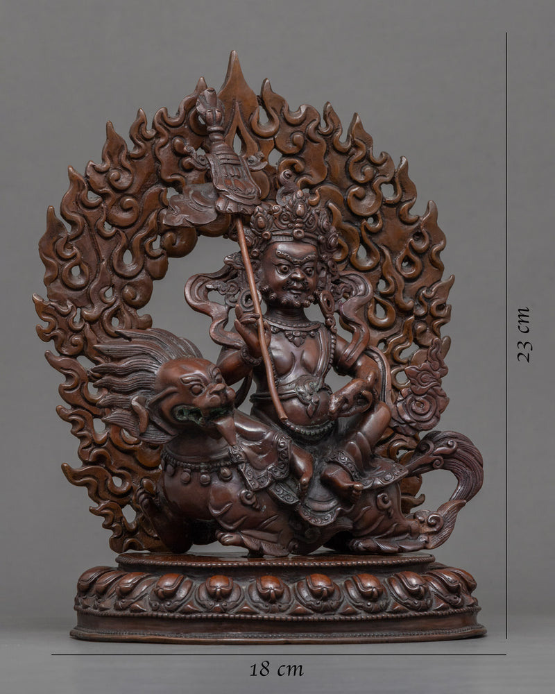 Copper Body Statue For Vaishravana Mantra Practice | Tibetan Namtoshe Practice Statue