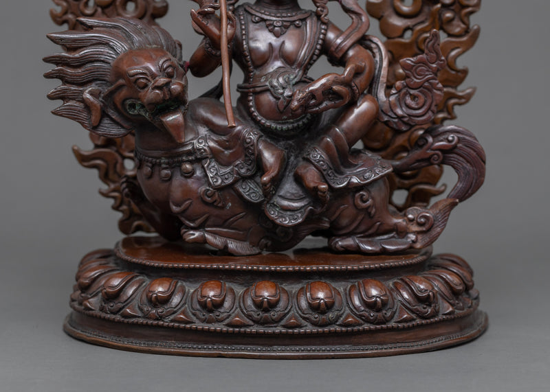 Copper Body Statue For Vaishravana Mantra Practice | Tibetan Namtoshe Practice Statue