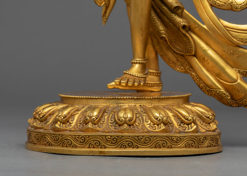 Standing Goddess Tara Statue | Mother Green Tara Sculpture For Daily Practice