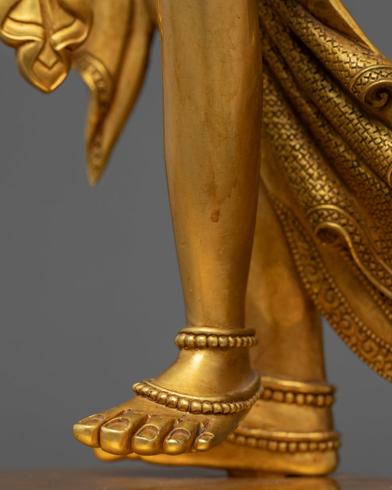 Standing Goddess Tara Statue | Mother Green Tara Sculpture For Daily Practice