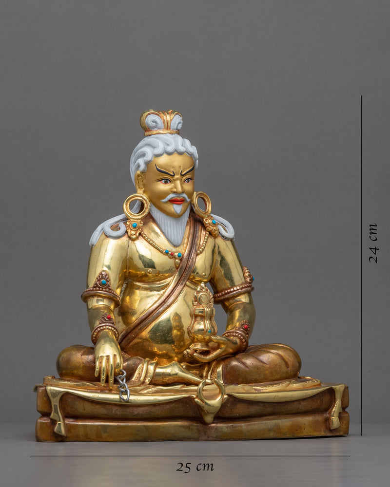 Thangtong Gyalpo Mantra Practice Statue | Gold-Plated Himalayan Artwork