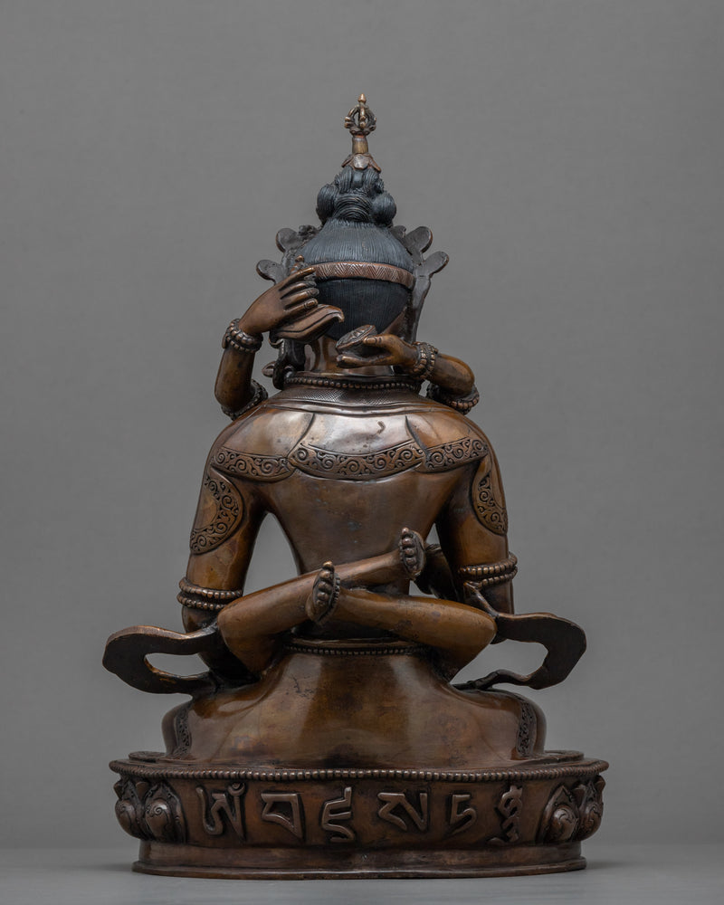 Tibetan Vajrasattva Mantra Statue With Consort | Buddha Sculpture For Mindfulness