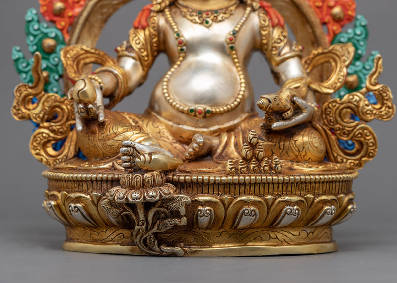 Gold-Gilded Wealth Buddha Statue | Dzambhala The Buddhist Wealth Deity