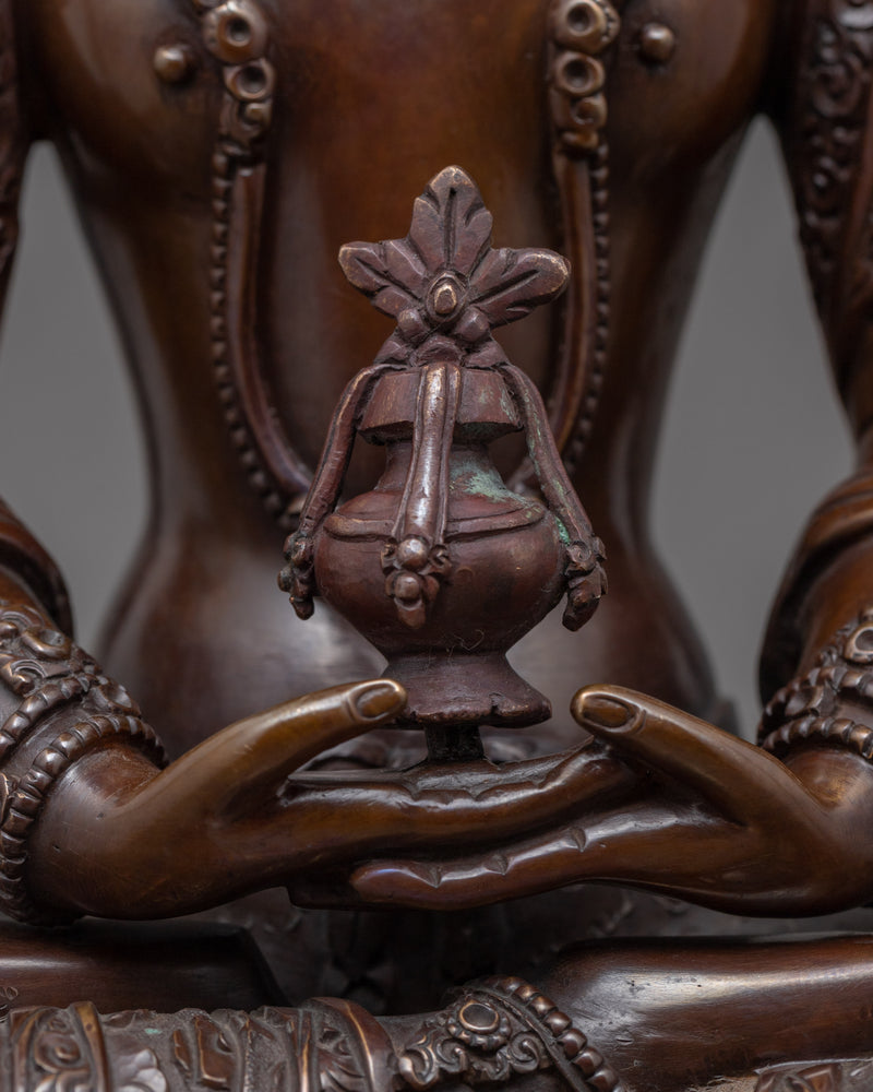 Amitayus Buddha Mantra | Oxidized Art-Form From Nepal