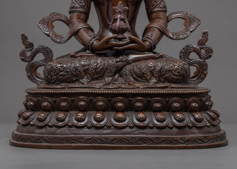 Amitayus Buddha Mantra | Oxidized Art-Form From Nepal