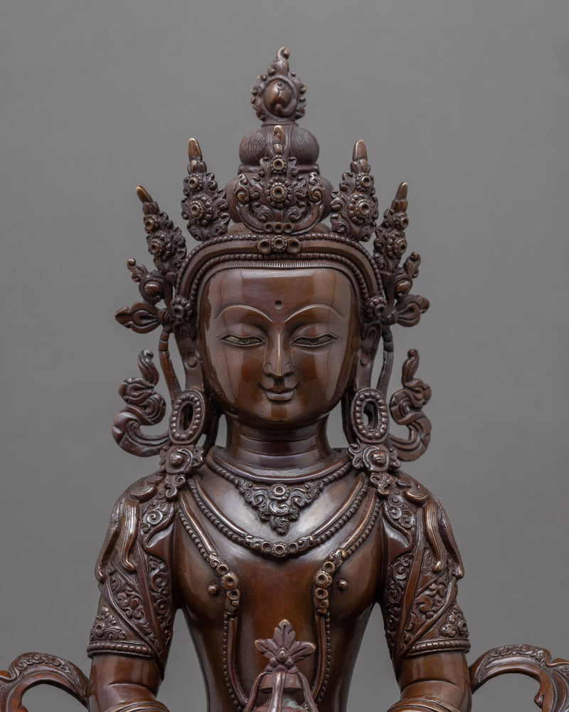 Amitayus Buddha Mantra | Oxidized Art-Form From Nepal