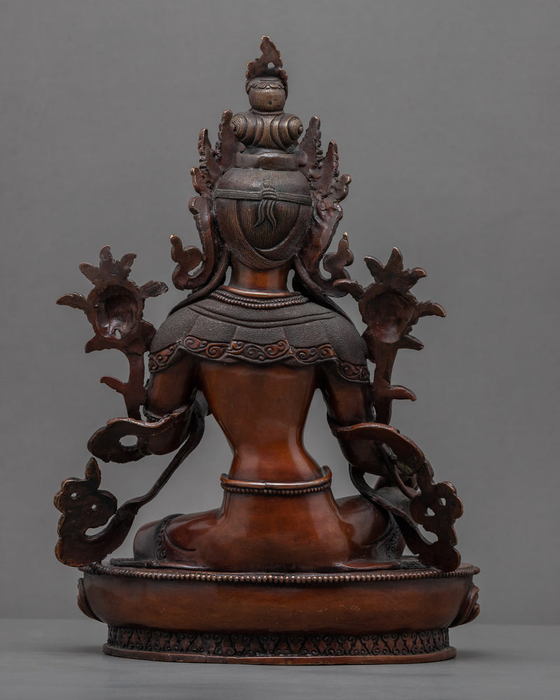 Goddess Green Tara Mantra Practice Statue | Traditional Tibetan Himalayan Art