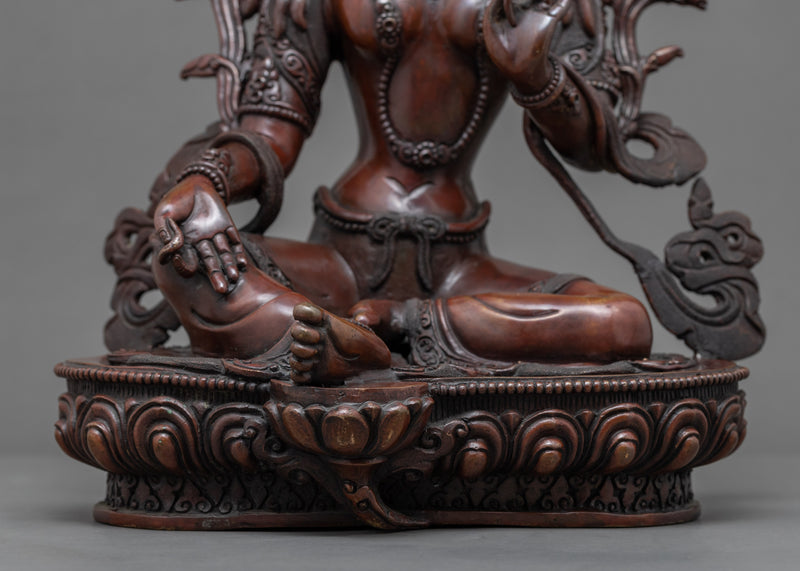 Goddess Green Tara Mantra Practice Statue | Traditional Tibetan Himalayan Art