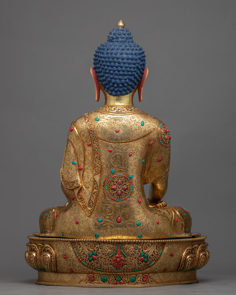 Big Buddha Gold-Gilded Statue | Tibetan Buddha Sculpture For Mindfulness