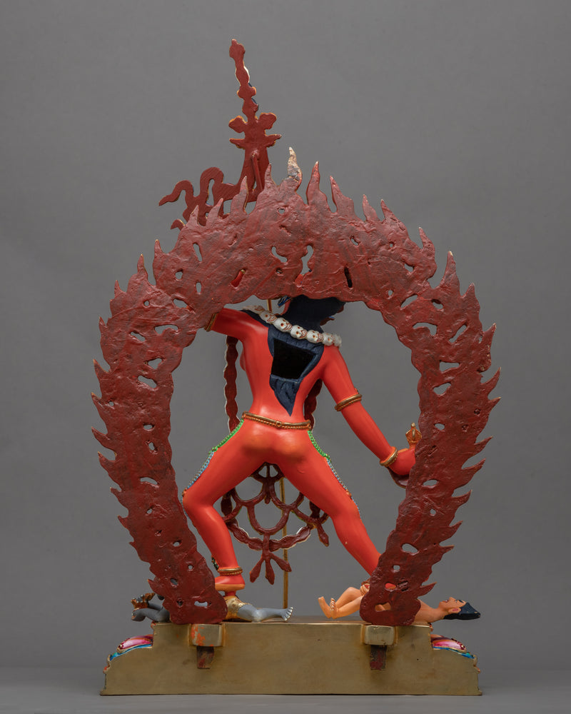 Gold Statue Of Dakini Vajrayogini Dance Posture | Traditional Himalayan Tibetan Dakini Art