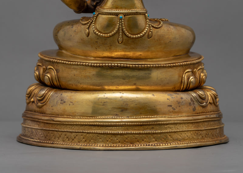 Antique Statue For Vajrasattva Mantra Benefits Practice | Traditional Buddhist Deity Sculpture