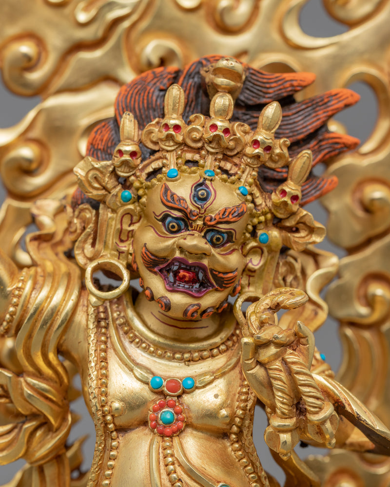 Traditional Tibetan Statue For Vajrapani Mudra Practice | Traditional Buddhist Art