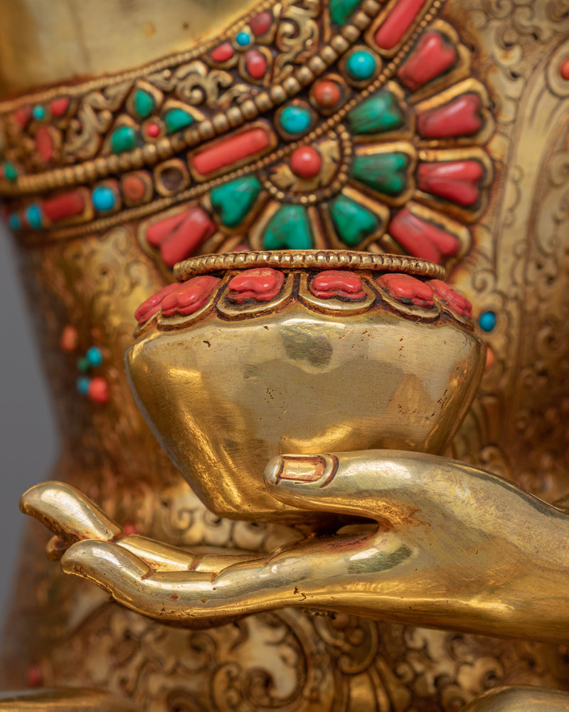 Big Golden Buddha Statue | Hand-Carved Buddhist Deity Sculpture