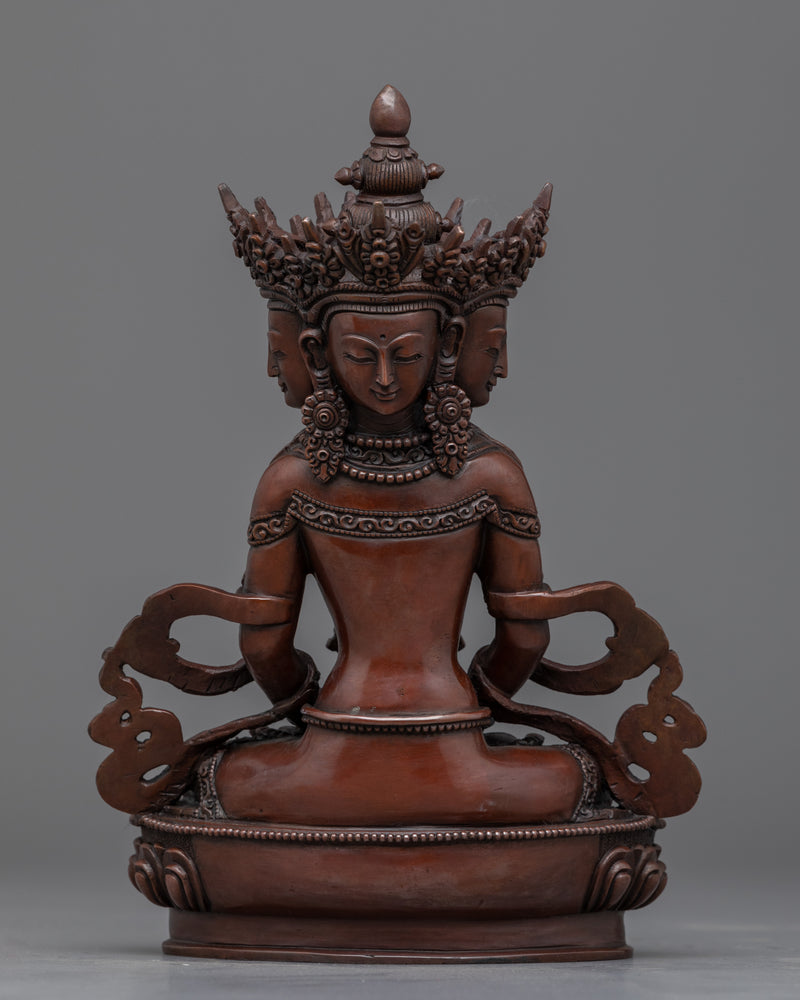 Vairocana Buddha Mudra Practice Statue | Hand-Carved Buddhist Deity Sc