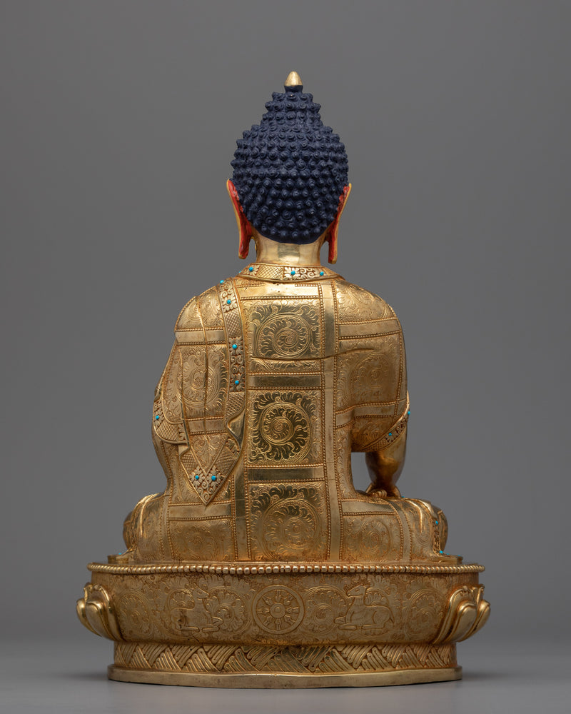 Gold Buddha Decor Statue | Historical Buddha Gold Gilded Statue