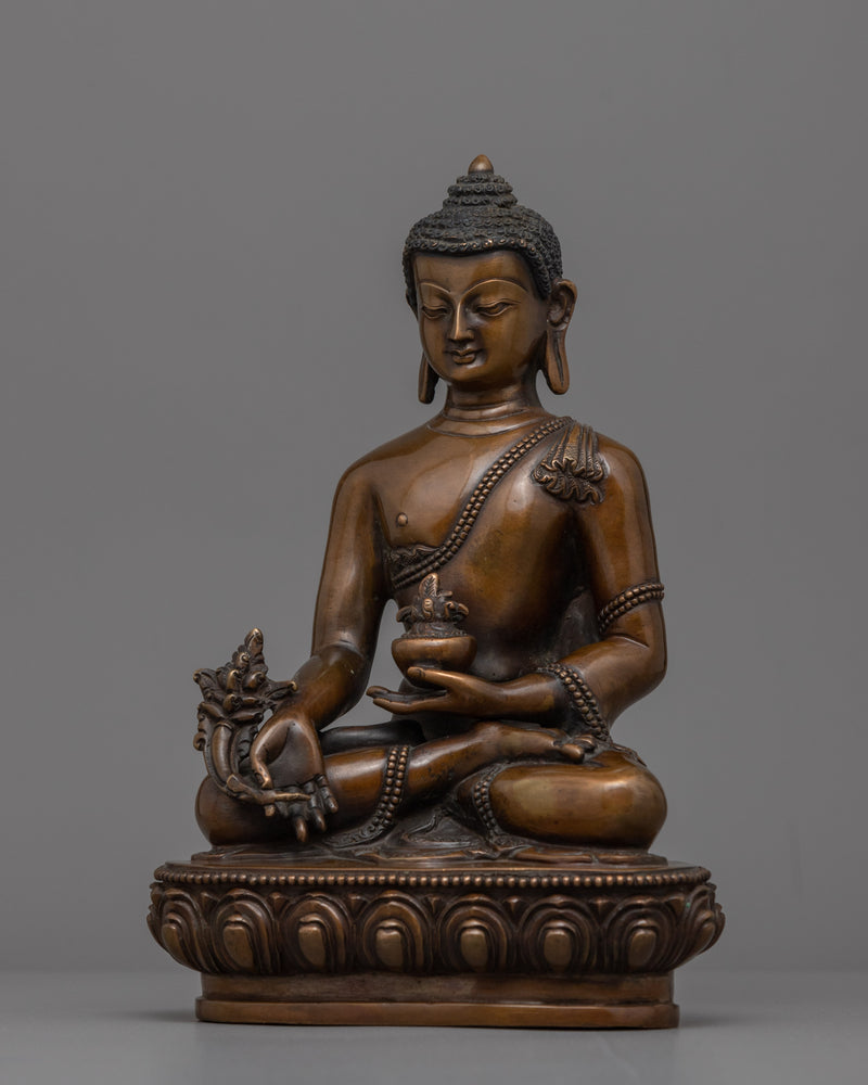 Bhaisajyaguru Buddha Statue | Traditional Tibetan Healing Medicine Buddha Figurine