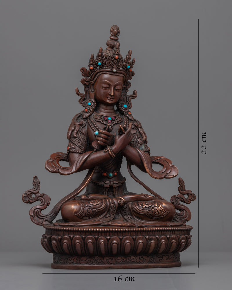 Traditionally Hand-Carved Vajradhara Mudra Practice Statue | Traditional Buddhist Art