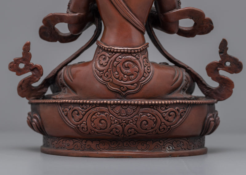 Traditionally Hand-Carved Vajradhara Mudra Practice Statue | Traditional Buddhist Art