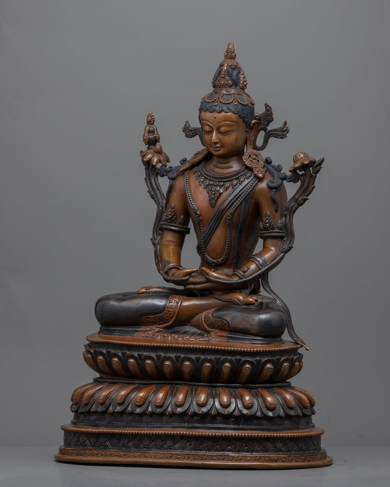 Amitayus The Long Life Buddha Statue | Traditionally Hand-Carved Buddhist Deity