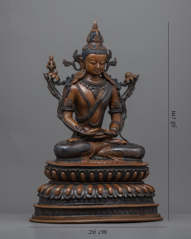 Amitayus The Long Life Buddha Statue | Traditionally Hand-Carved Buddhist Deity