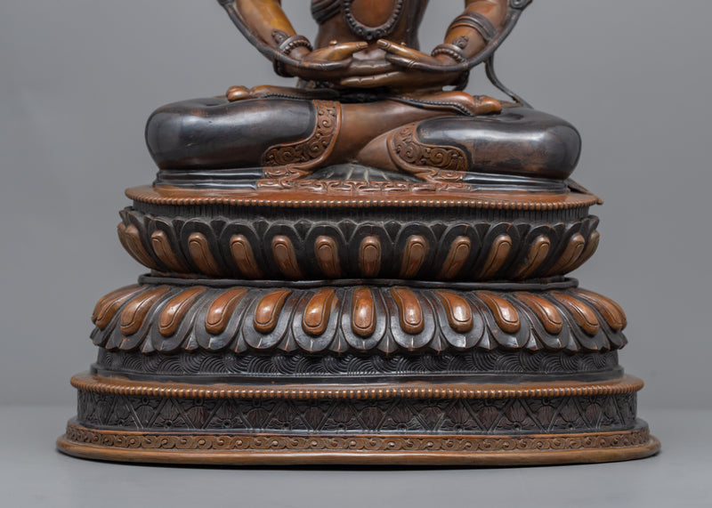 Amitayus The Long Life Buddha Statue | Traditionally Hand-Carved Buddhist Deity