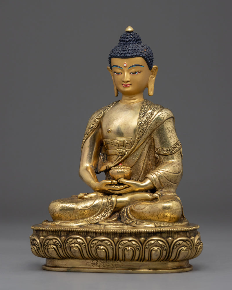 The Mantra Of Amitabha Buddha | Golden Statue To Practice Buddhism