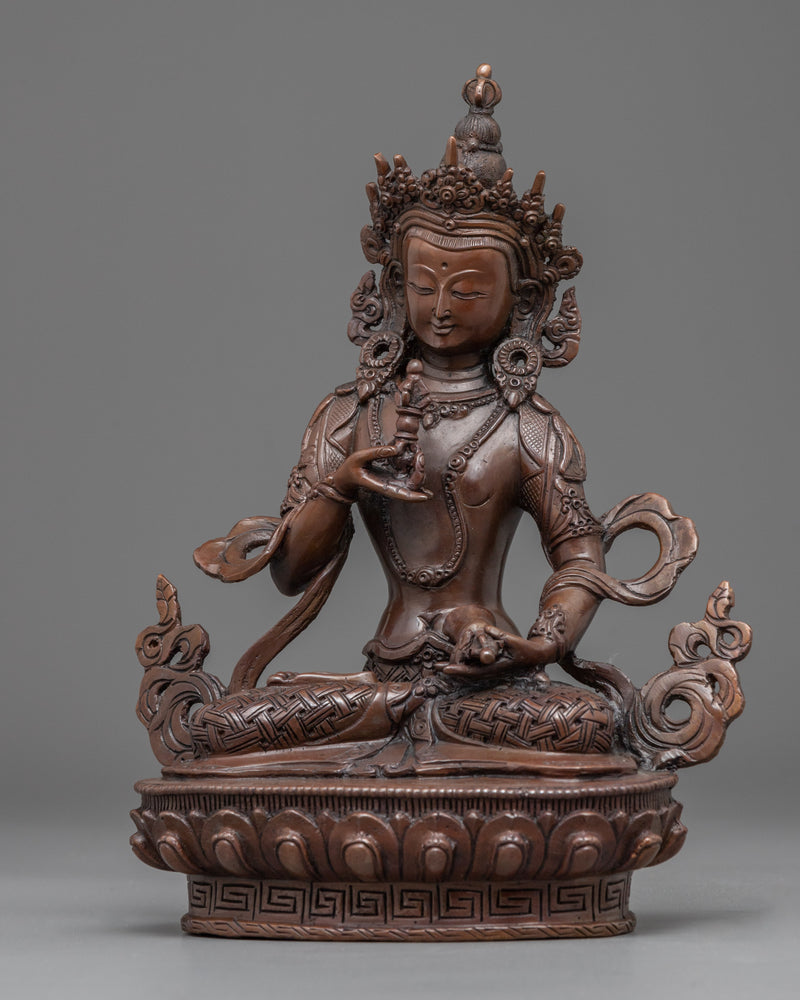 Buddhist Dorsem Lama Chopa | Vajrasattva Vintage Oxidized Statue