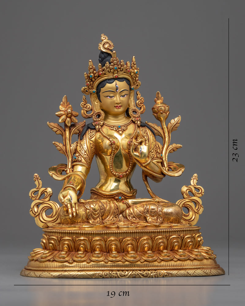 White Tara Mantra 108 Repetitions | Himalayan Traditional Statue