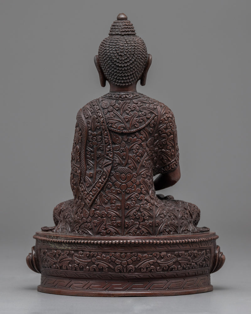 Traditional Buddha Amida Sculpture  | Ancient Himalayan Art