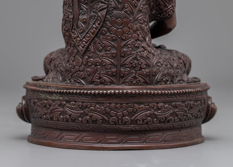 Traditional Buddha Amida Sculpture  | Ancient Himalayan Art