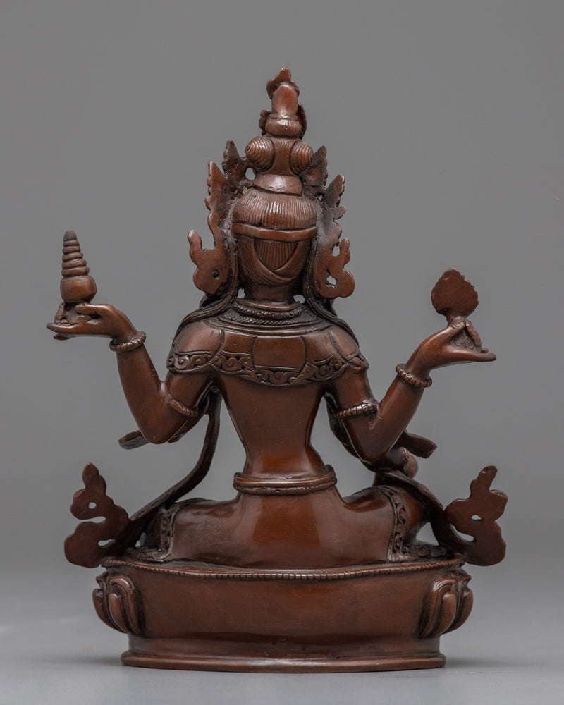 Traditionally Hand-Crafted Laxmi Ma Statue | Buddhist Deity Figurine For Ritual