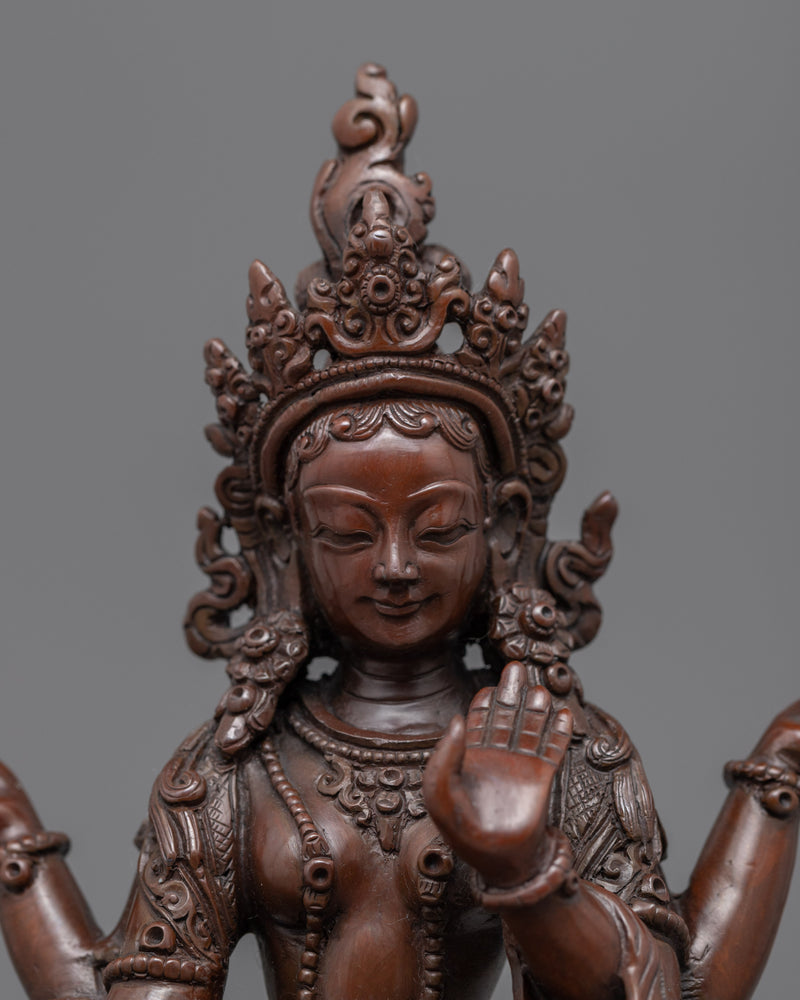 Traditionally Hand-Crafted Laxmi Ma Statue | Buddhist Deity Figurine For Ritual