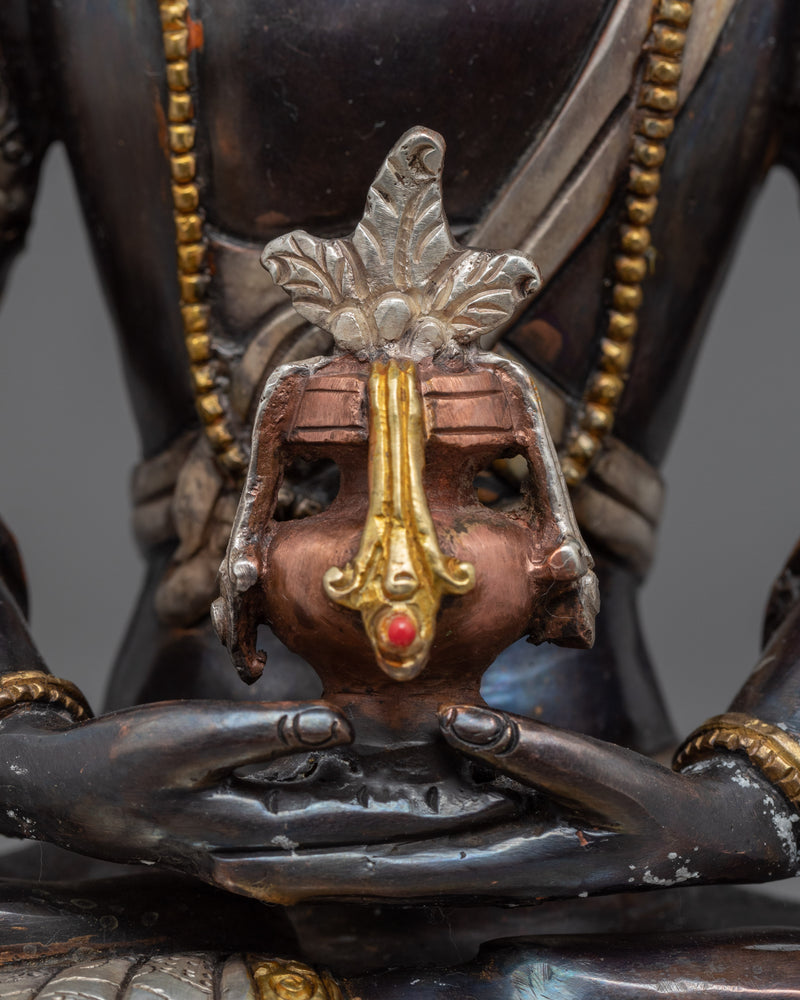 Amitayus Mantra Practice Statue | Buddhist Deity Of Longevity Art Craft