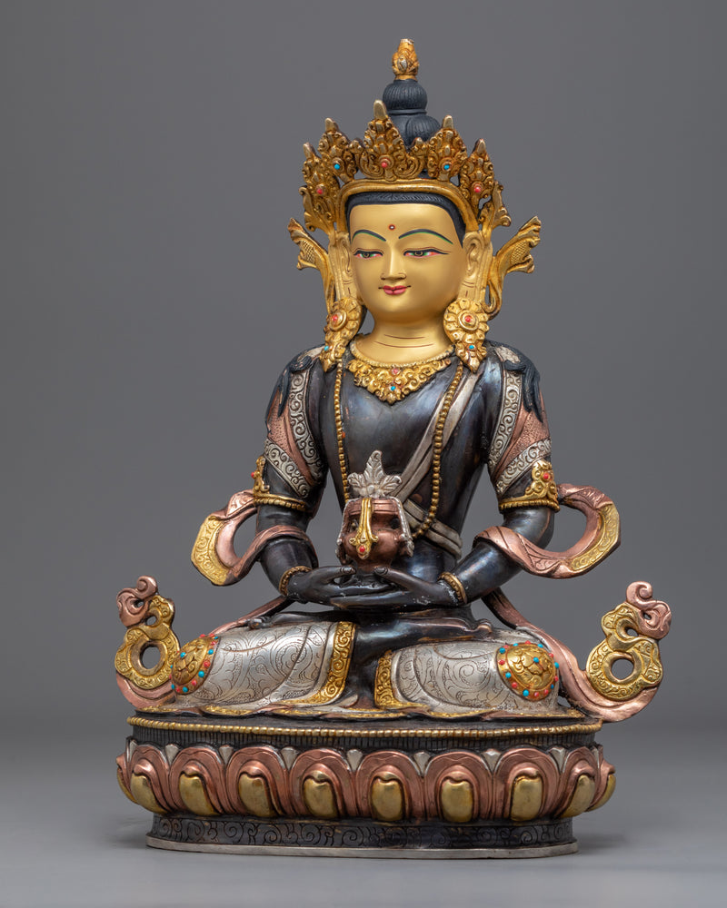 Amitayus Mantra Practice Statue | Buddhist Deity Of Longevity Art Craft