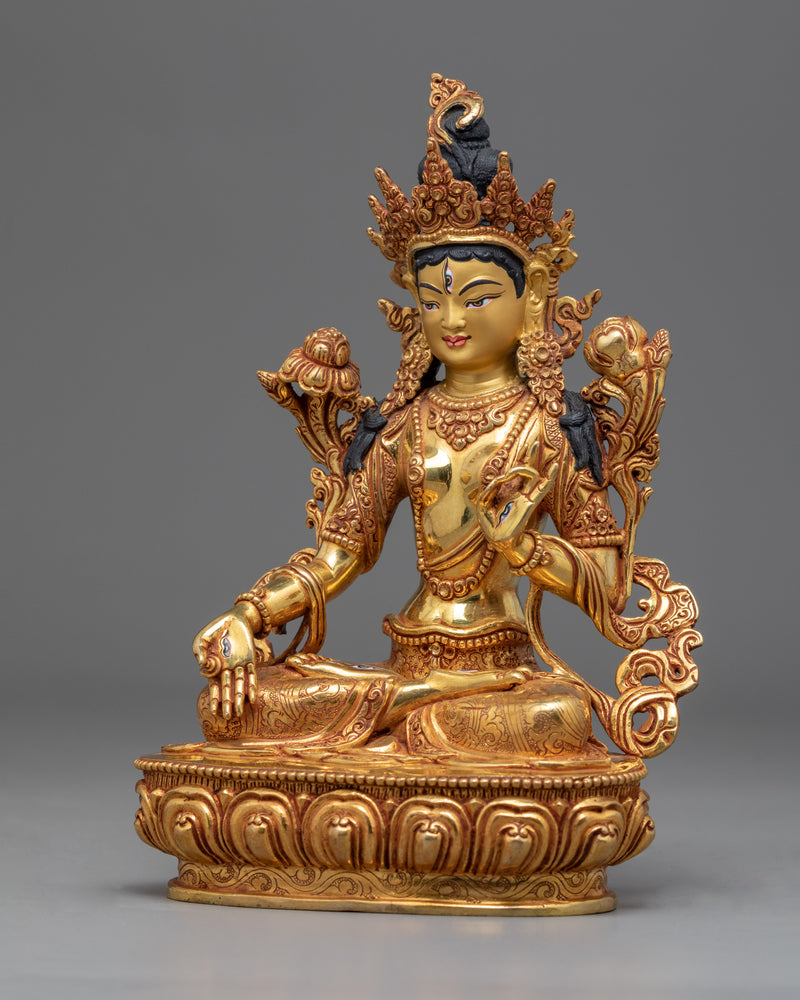 Statue For White Tara Mantra Song | Traditionally Hand-Made Artwork