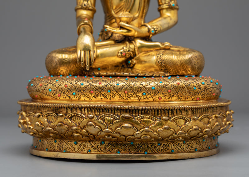 Handcrafted Tibetan Shakyamuni Buddha Statue | Tibetan Art Work