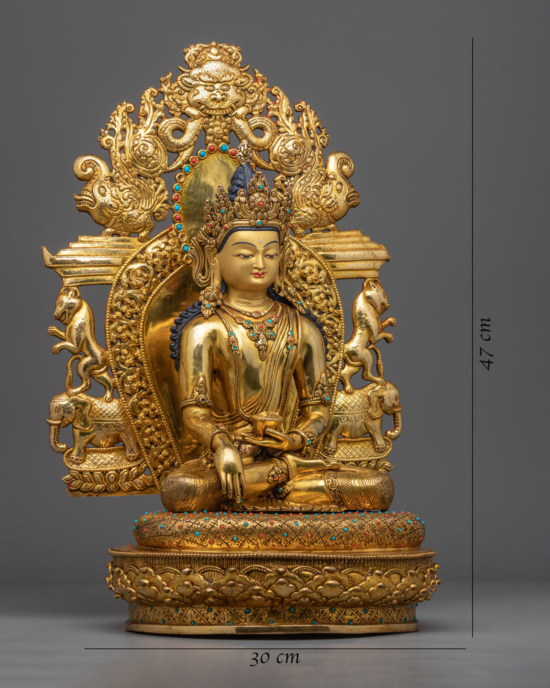 Handcrafted Tibetan Shakyamuni Buddha Statue | Tibetan Art Work