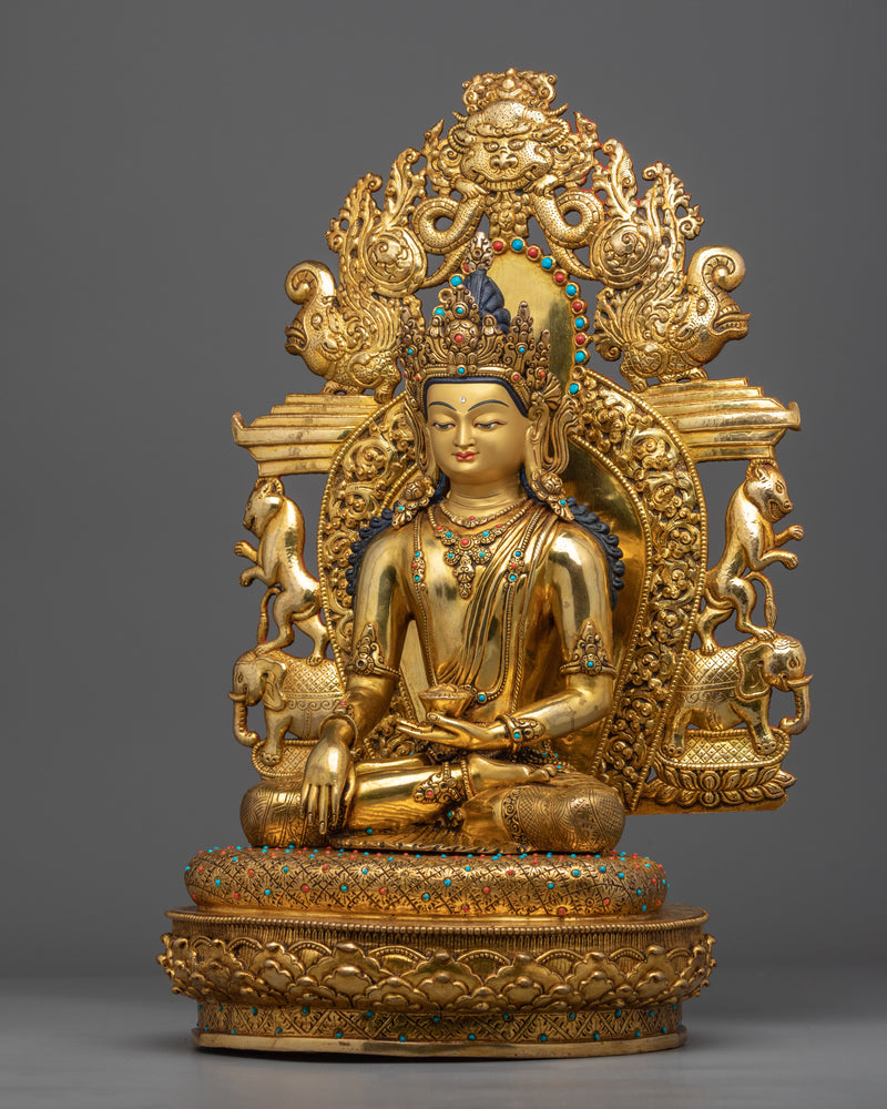 Handcrafted Tibetan Shakyamuni Buddha Statue | Tibetan Art Work