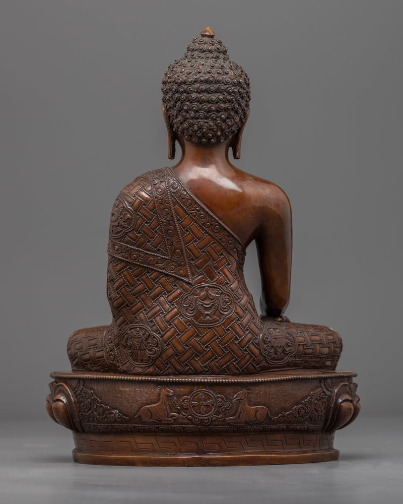 Shakyamuni Buddha Oxidized Copper Statue | Traditionally Hand-Made Statues