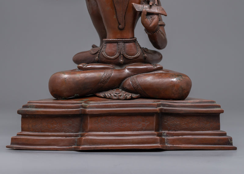 Manjushri Consort Oxidized Statue | Original Himalayan Artwork