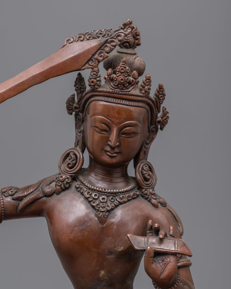 Manjushri Consort Oxidized Statue | Original Himalayan Artwork